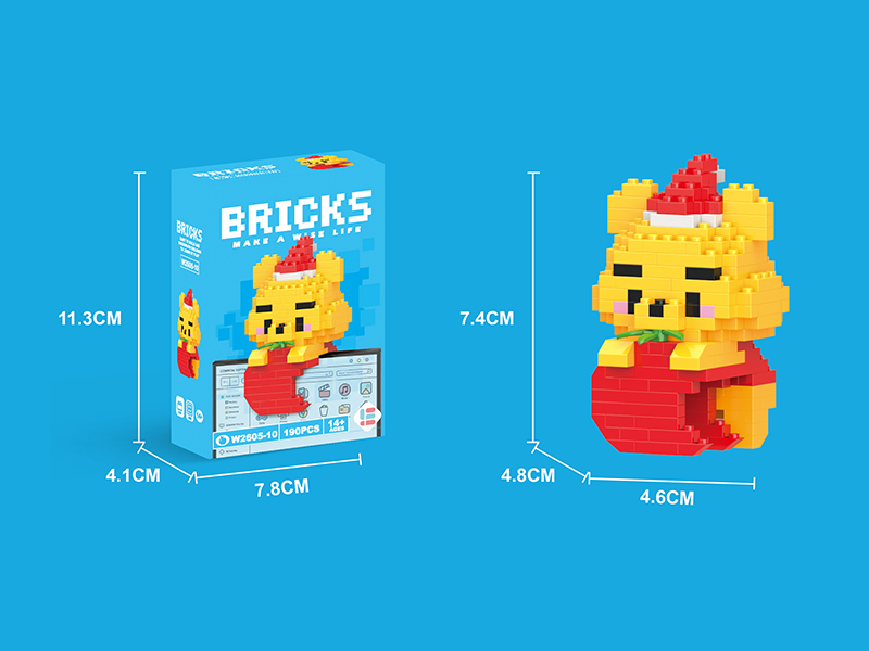 Computer Pendant Winnie The Pooh Building Blocks 190PCS