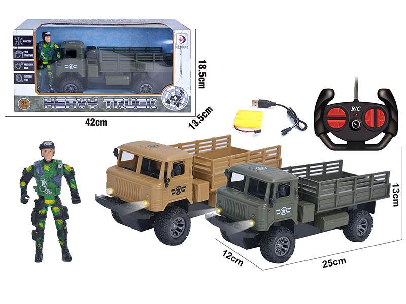 4-Channel Remote Control Military Truck