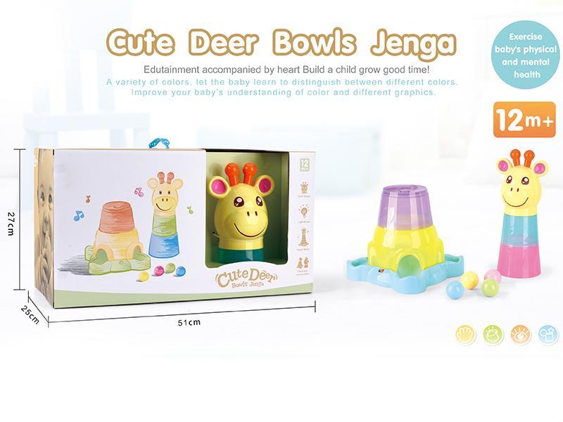 Cute Deer Bowls Jenga