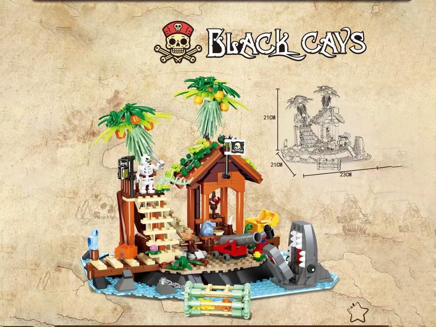 Building Blocks: 484 PCS Of Black Stone Reef