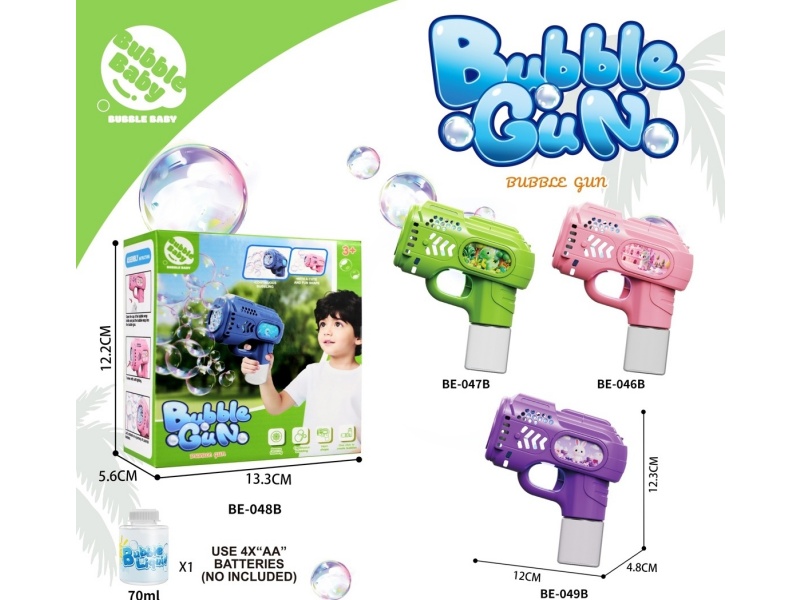 Mini One-Piece Unicorn Bubble Gun With Light