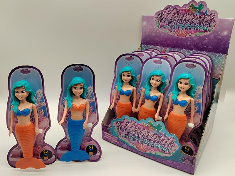 Wind Up Wag Tail Mermaid(Glow In The Dark, 7 Inch)12PCS