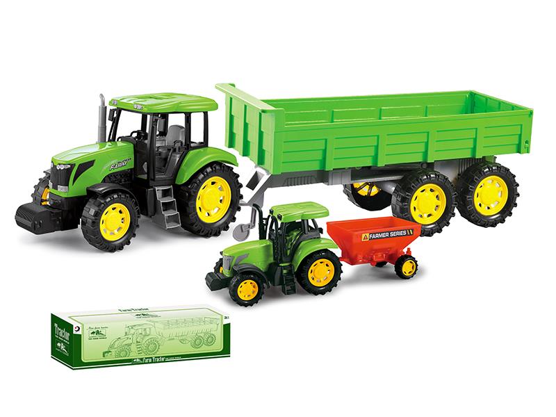 Friction Farm Tractor With Tailer