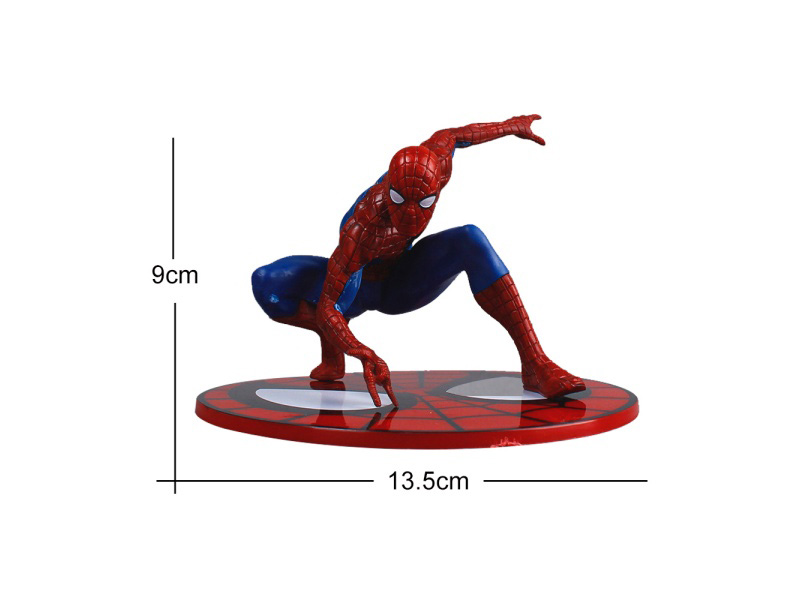 Solid Pvc Large-Sized Spider-Man (Single With Base) Children'S Toy Figurine