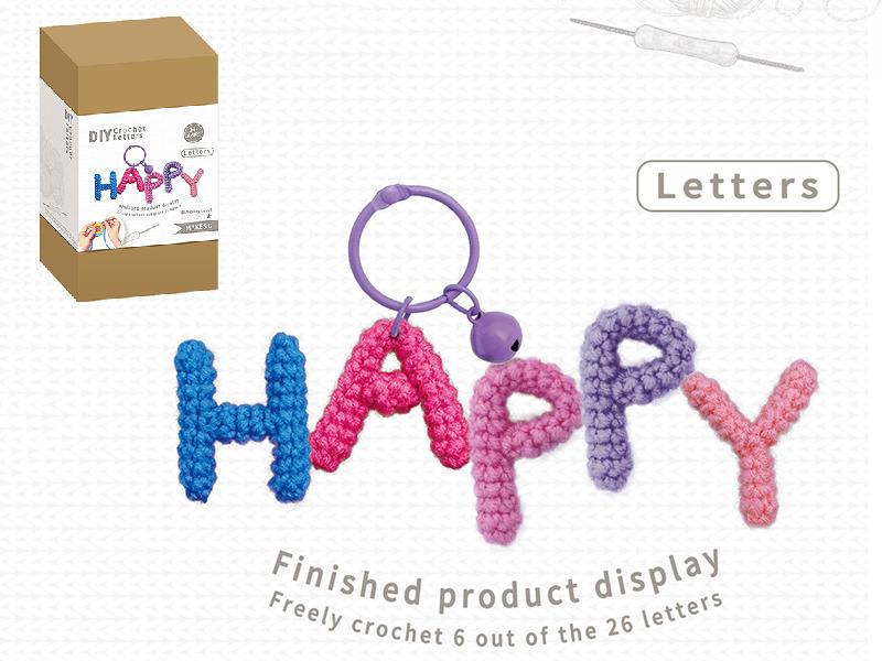 DIY Crochet Letter Pendant(Can Make 6, Including Making Tools)
