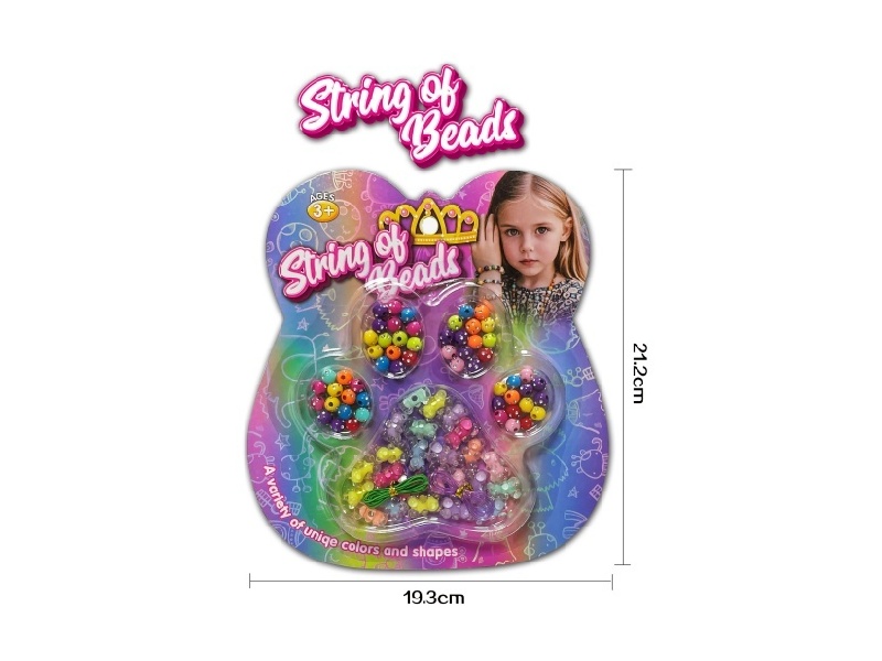 Footprint With Diamond Beads, Transparent Beads, Pack