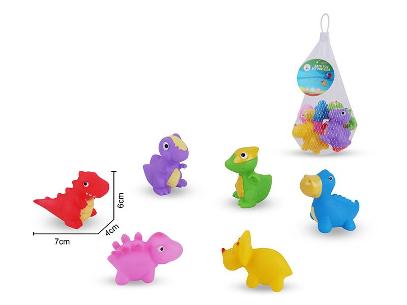 Cute Dinosaur Kids Bath Toy Set 6pcs