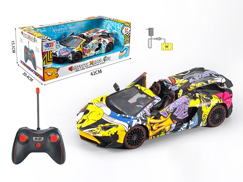 1:12 Lamborghini 5 Channel 3 Open Doors Graffiti Remote Control  Convertible Car(With Charger,Rechargeable Batteries)