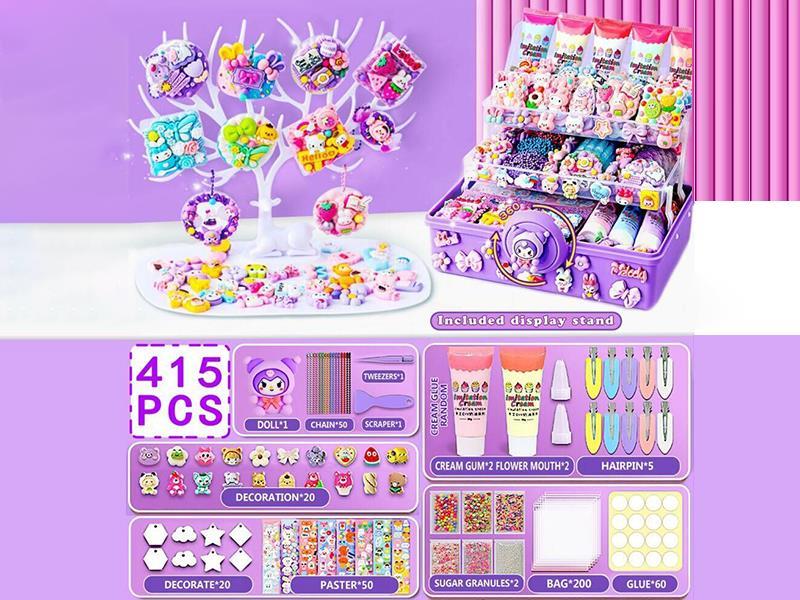 Kuromi Theme DIY Cream Gum Sticker Set 415PCS