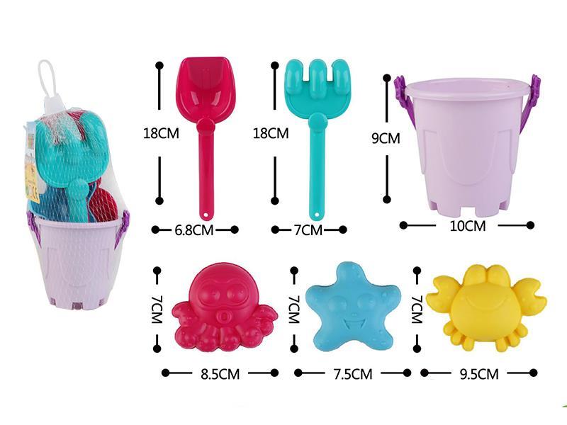 Beach Bucket Set 6pcs