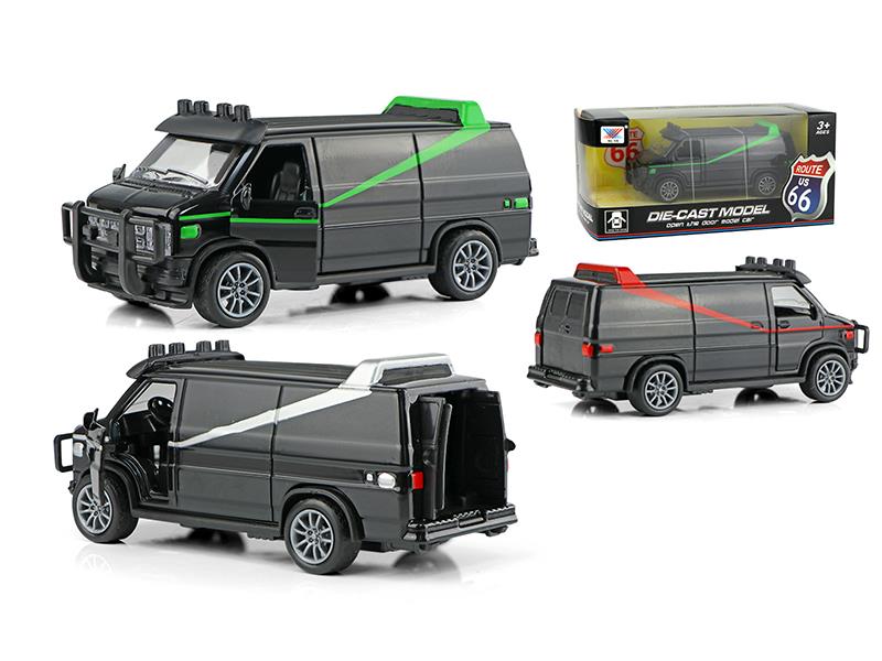 1:32 Pull Back Alloy Model Car(3 Side Doors Open)(1PS)