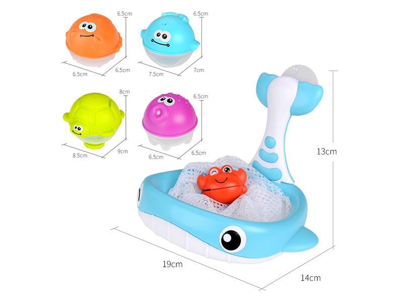 Fishing Game & Basketball Bath Toys
