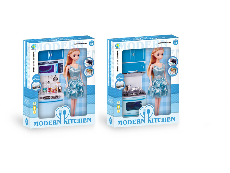 Blue Solid Color Kitchen And Kitchenware Set + Ba Pi (2 Mixed Sets)
