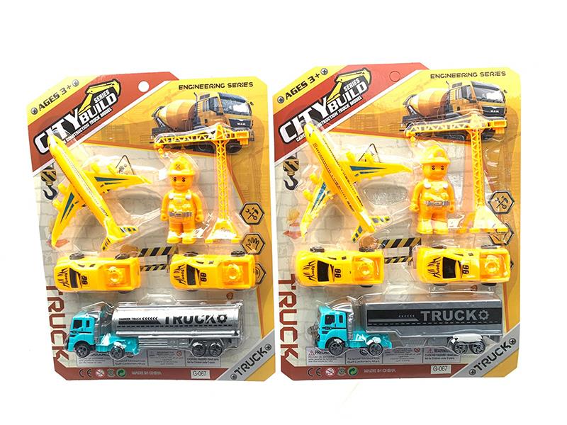 Pull Back Transport Truck City Build Series