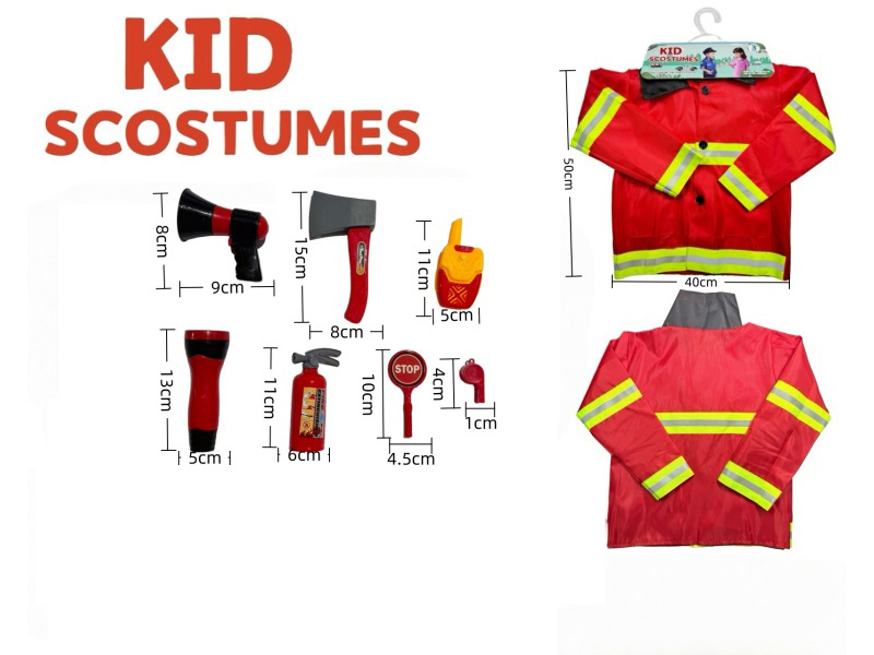 Diy Clothing Role-Playing Fire Suit 7-Piece Set (Thickened Version)