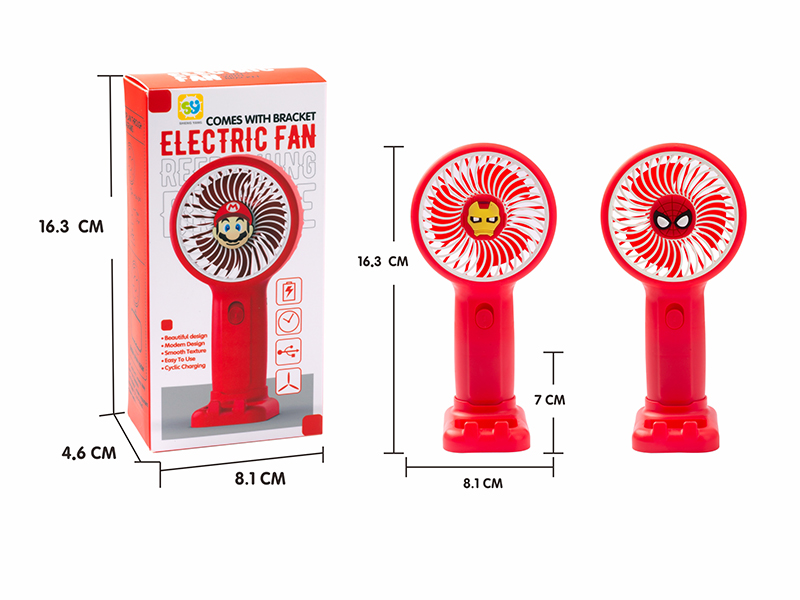 Iron Man/Spider-Man Small Fan With Bracket