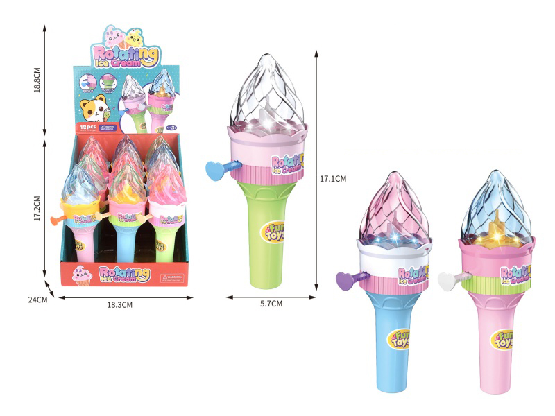 Rotating Light Ice Cream (Can Hold Sugar) Candy Play
