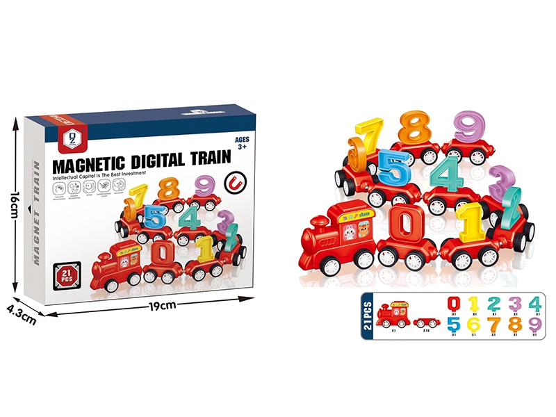21pcs Magnetic Digital Train