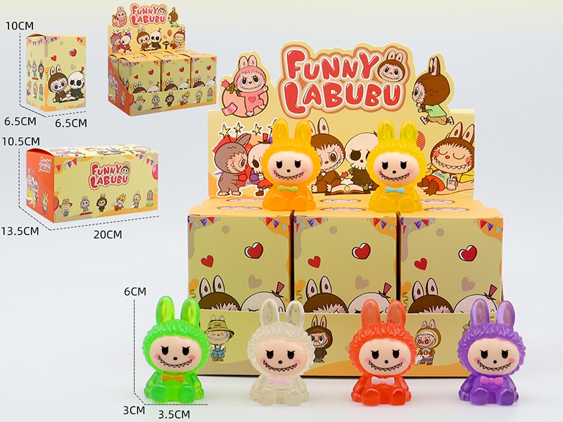 Transparent Large-Size Funny Labubu Doll Blind Box