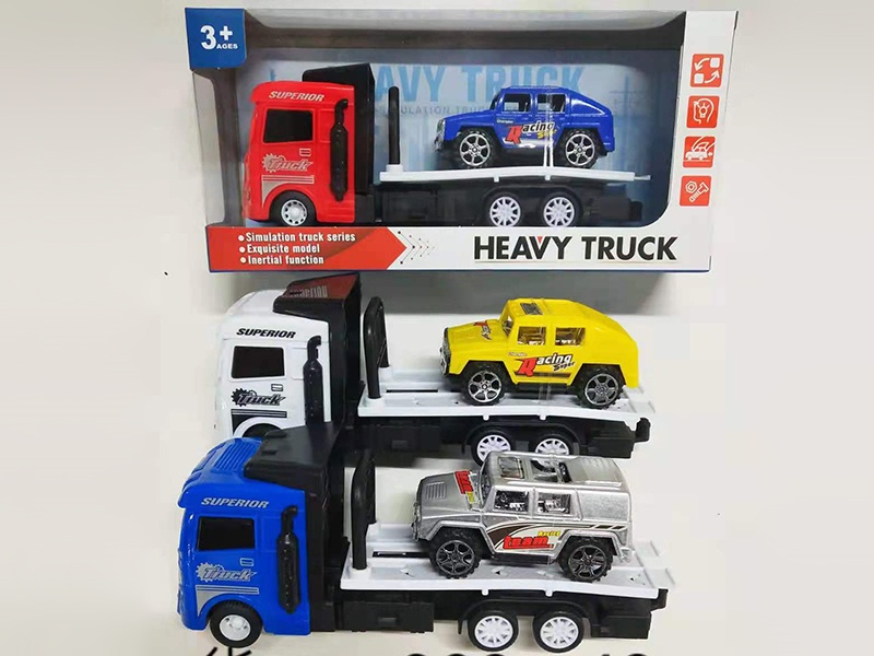 Friction Heavy Truck With Hummer Cars