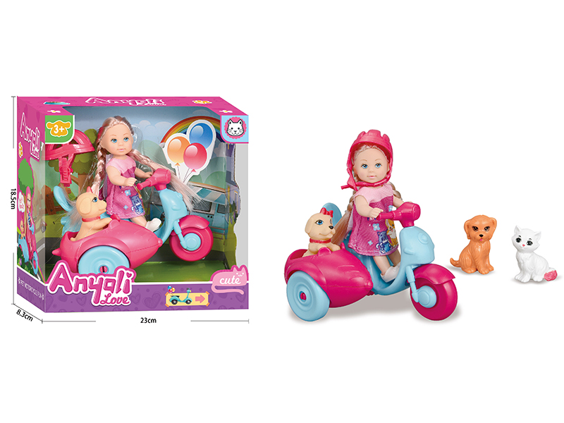Doll Pet Motorcycle Set