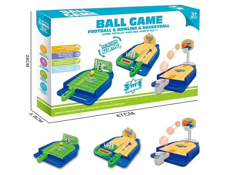 Football,Basketball,Bowling 3-In-1 Set