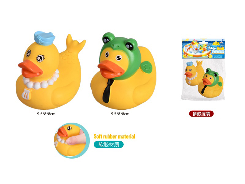 2-Piece Set Of Mermaid Duck And Frog Duck