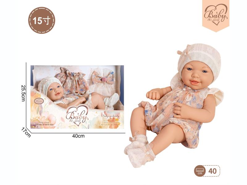 A 15-Inch Newborn Baby With A Dress or Headpiece