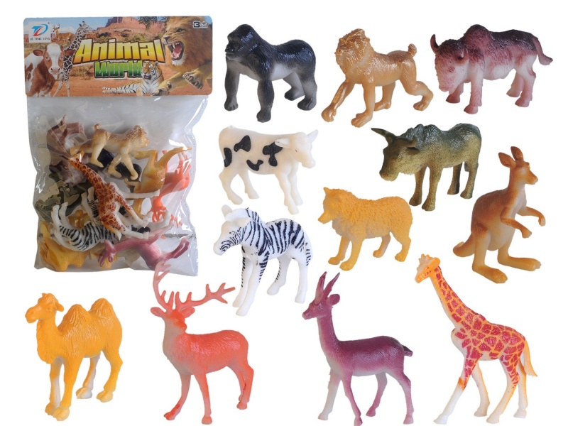 Pvc Simulation Animal 12Pcs