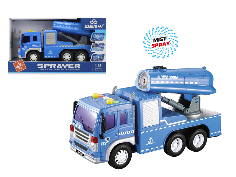1:16 Friction Spray Truck(Four Buttons,Light & Sound,Mist Spray)