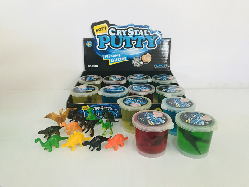 Crystal Mud Slime Dinosaur Transparent Colored Mud