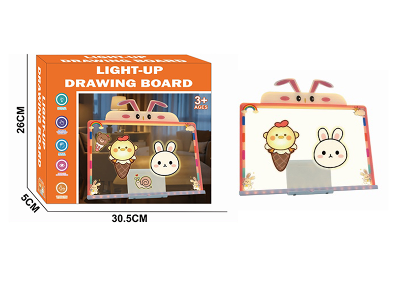 Extra-Large Cartoon Light-Up Drawing Board - Rabbit