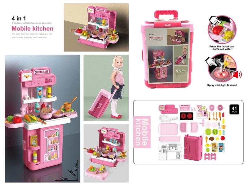 4 In 1 Mobile Kitchen Luggage Case 41pcs
