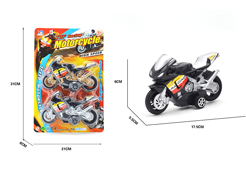 Pull Back Motorcycle Toys 2pcs