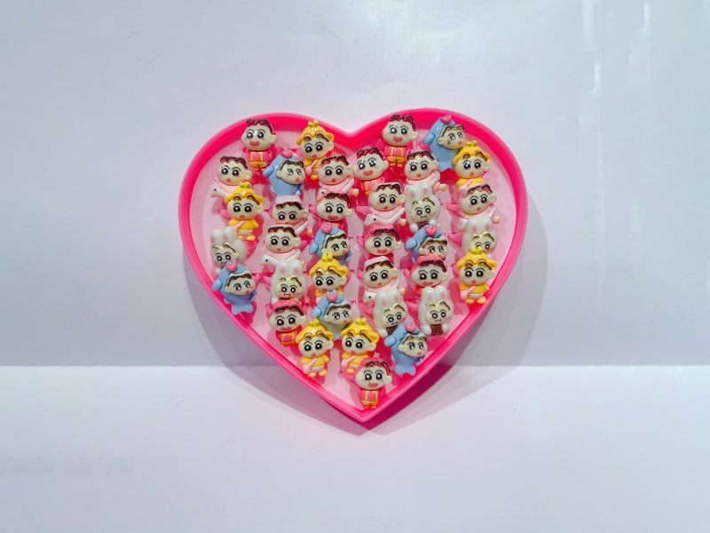 36 Heart-Shaped Peach Box Rings For Crayon Shin-Chan