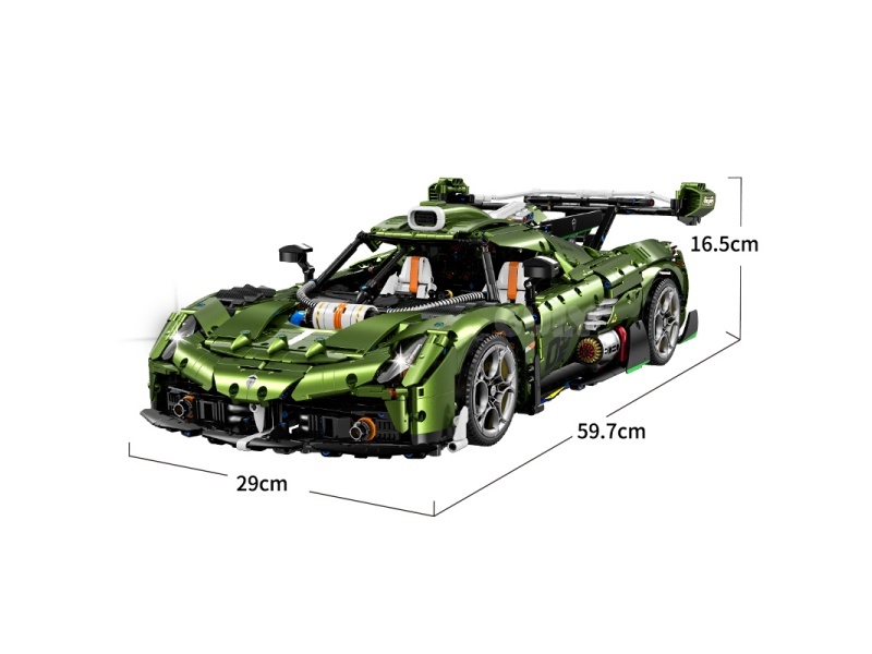 Building Blocks: 1:8 Supercar Series - Conissegg (Electroplated Limited Edition)3838 Pieces