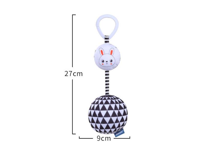 Black And White Baby Stroller Hanging Toy - Rabbit