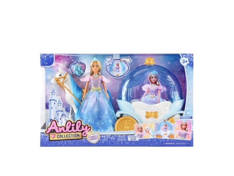 11.5-Inch Solid Body Baby Carriage (Brown Skin)