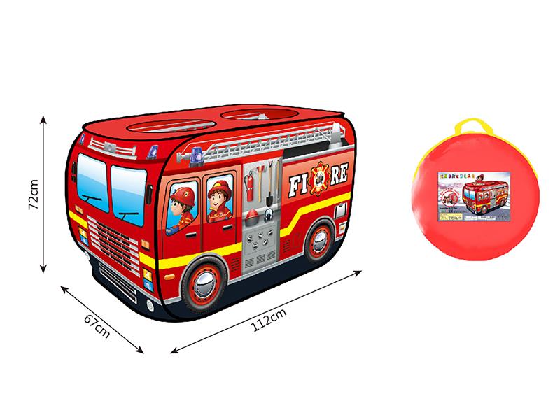 Red Fire Engine Shape Children Play Tent