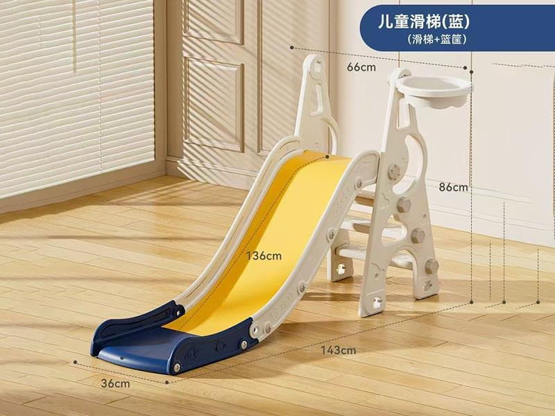 The Slide Is Blue And Grey