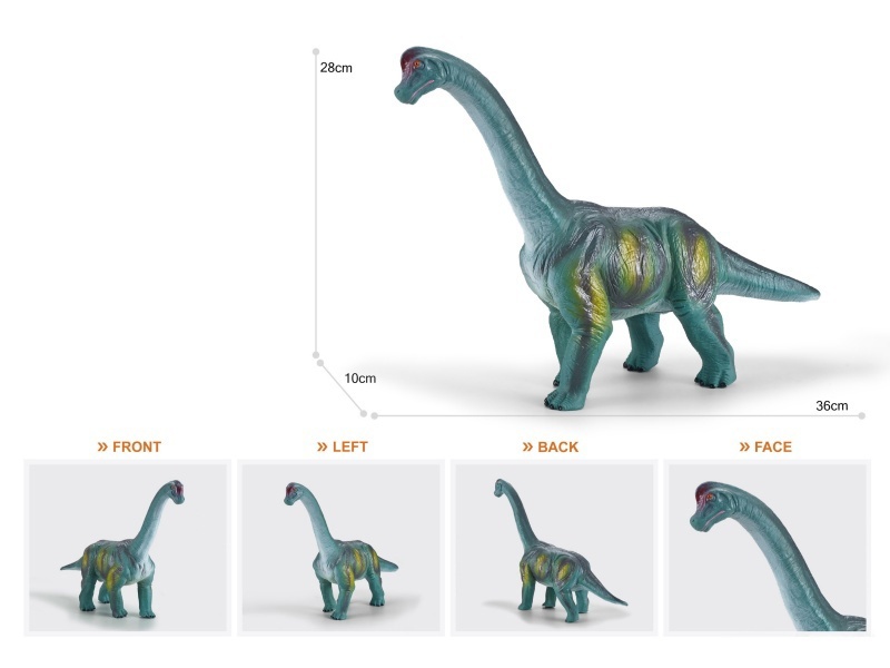 14-Inch Painted Thick-Fleshed, Cotton-Rich, Soft And Rubber-Coated Long-Necked Dragon