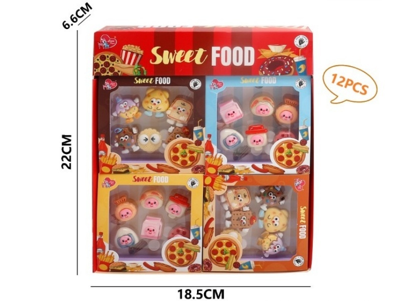 Food And Play Diy Stickers (Mixed Pack Of Four Types) 12 Pieces
