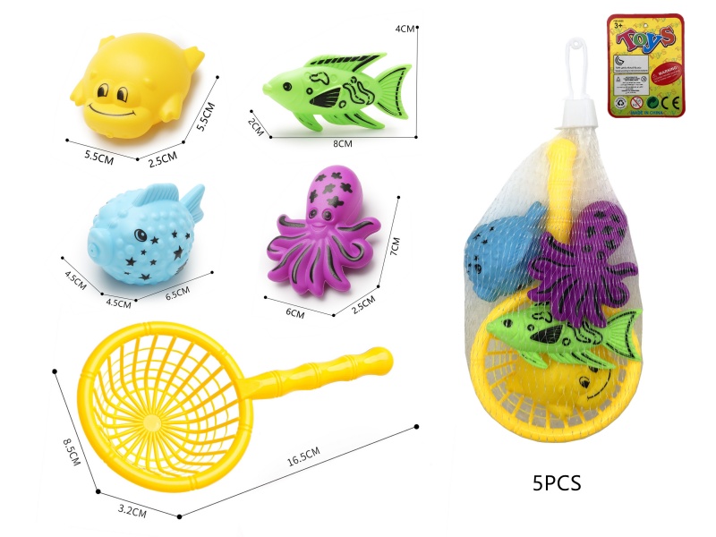Children's Bath Fishing Toys 5pcs