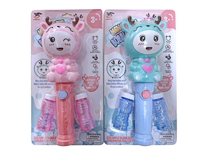 B/O Cute Deer Bubble Stick With Light And Music