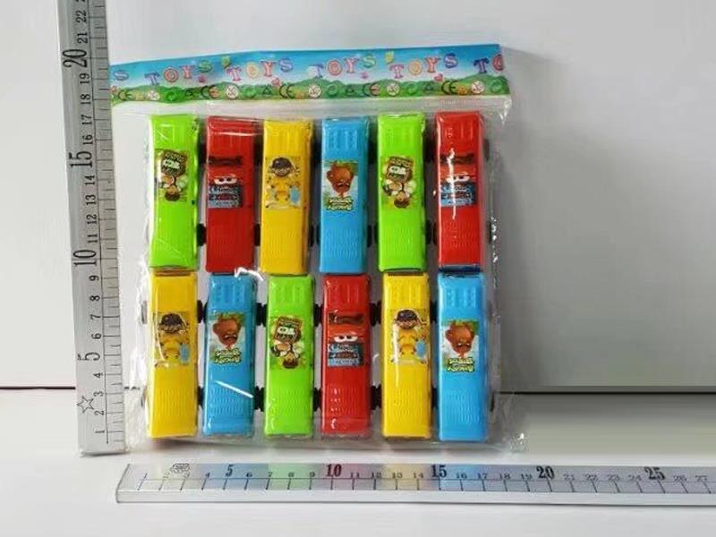 12PCS Pull Back Bus