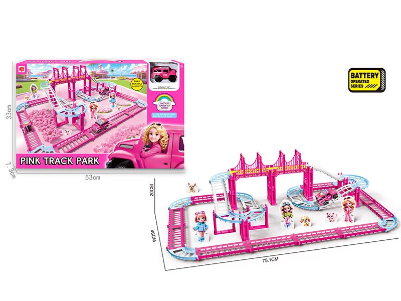 B/O Pink Track Car