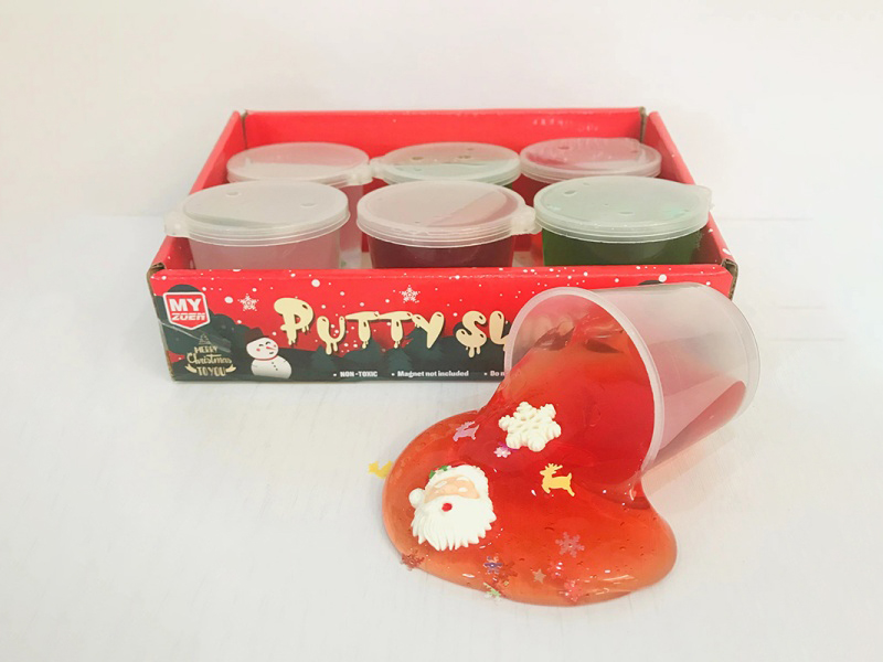 Crystal Mud Slime Christmas Snowflake Putty Large Pressed Bottle