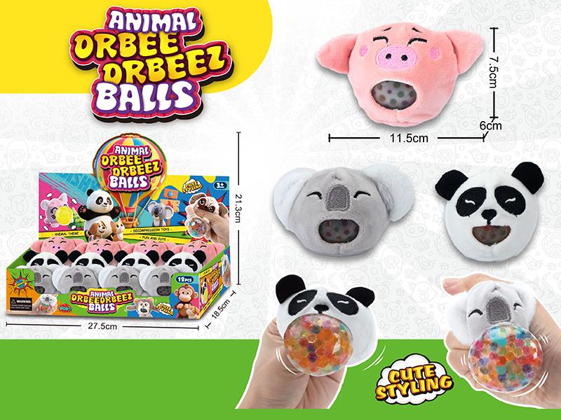 Plush Cartton Animal Orbeeorbeez Balls 12pcs