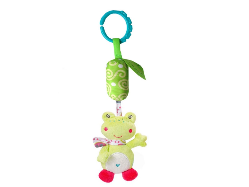 Cartoon Frog Baby Soothing Plush Bell Pendant