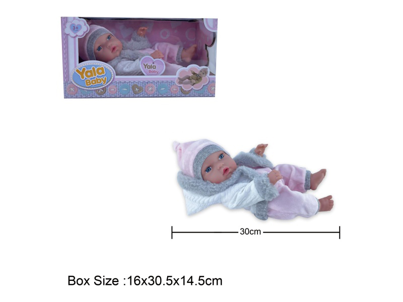 12-Inch Full Vinyl Baby Doll For Newborns